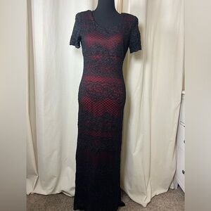 Jessica Howard Maxi Lace Dress Sz 10 VTG